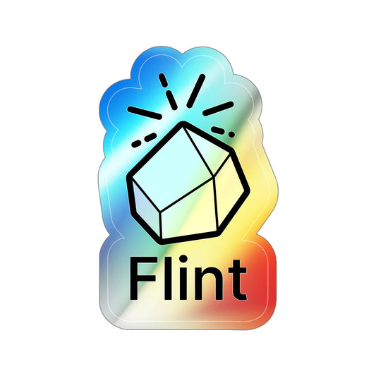Holographic Flint Logo Sticker