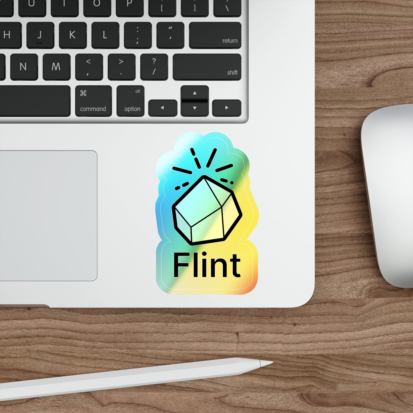 Holographic Flint Logo Sticker