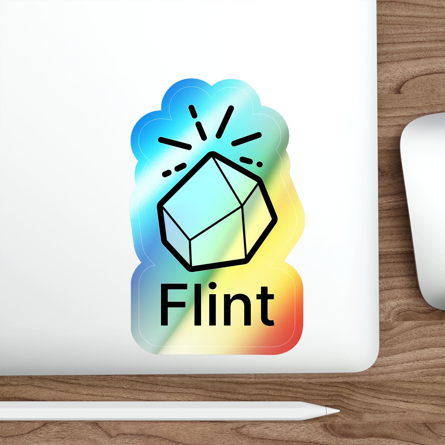Holographic Flint Logo Sticker