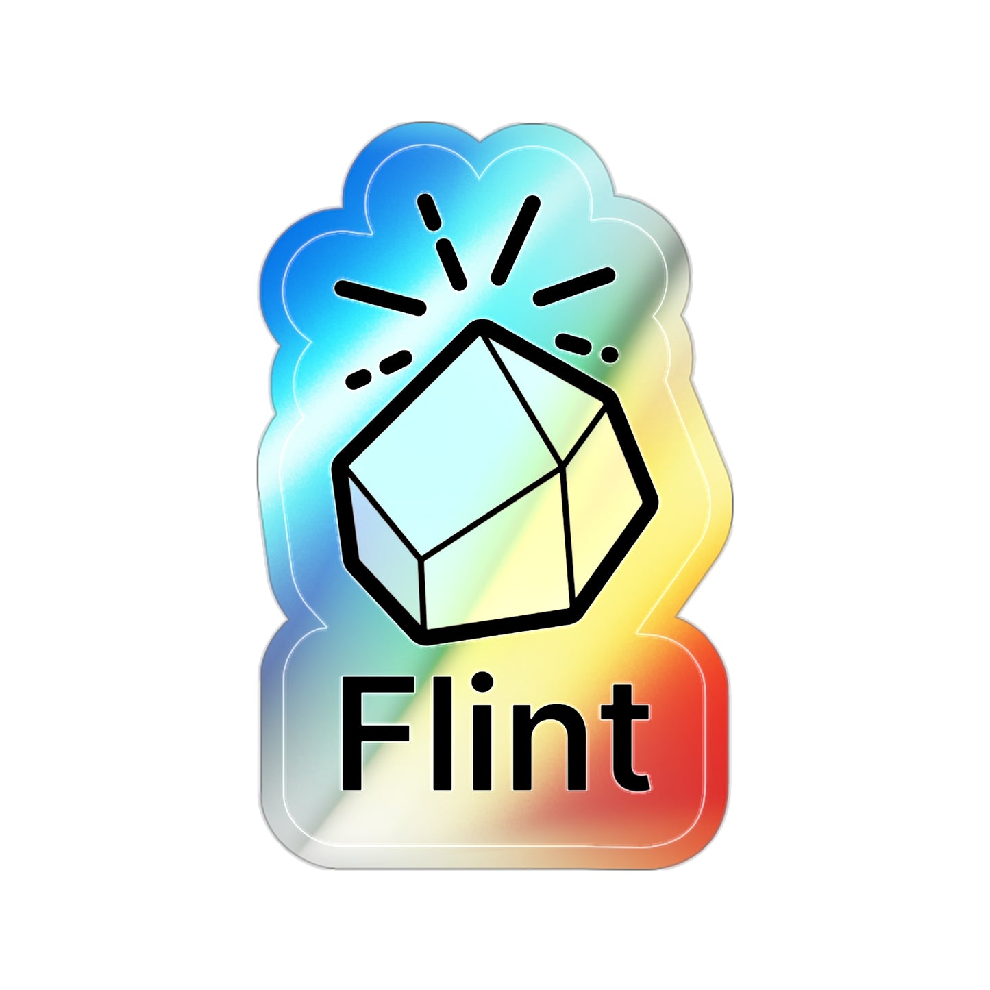 Holographic Flint Logo Sticker