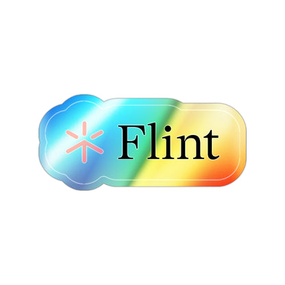 Holographic Flint Logo Sticker